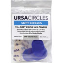 URSA STRAPS SOFT CIRCLES MICROPHONE COVER Soft fabric, blue (pack of 15 Circles/30 Stickies)