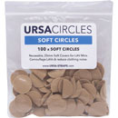 URSA STRAPS SOFT CIRCLES MICROPHONE COVER Soft fabric, beige (pack of 100 Circles)