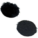 URSA STRAPS PLUSH CIRCLES MICROPHONE COVER Short fur, black (pack of  9 Circles/30 Stickies)
