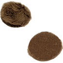 URSA STRAPS PLUSH CIRCLES MICROPHONE COVER Short fur, brown (pack of  9 Circles/30 Stickies)