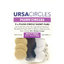 URSA STRAPS PLUSH CIRCLES MICROPHONE COVER Short fur, black/white/beige (9 Circles/30 Stickies)