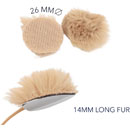 URSA FUR CIRCLES MICROPHONE COVER Long fur, beige (pack of 9 Circles/30 Stickies)