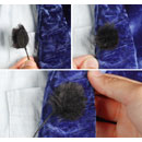 URSA FUR CIRCLES MICROPHONE COVER Long fur, black (pack of 9 Circles/30 Stickies)