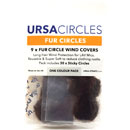 URSA STRAPS FUR CIRCLES MICROPHONE COVER Long fur, brown (pack of 9 Circles/30 Stickies)