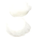 URSA STRAPS FUR CIRCLES MICROPHONE COVER Long fur, white (pack of 9 Circles/30 Stickies)