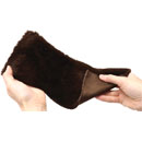 URSA STRAPS FURTANGLES MICROPHONE COVER Long fur, 30 x 15cm piece, brown