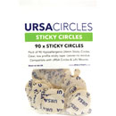 URSA STRAPS STICKY CIRCLES ADHESIVE TAPE Hypoallergenic, 24mm diameter (pack of 90)