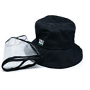 BUBBLEBEE VISOR HAT Removable face shield, black