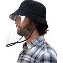 BUBBLEBEE VISOR HAT Removable face shield, black