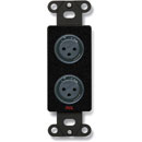RDL DB-XLR2F AUDIO INTERFACE Dual input, 2x 3-pin XLR in, 2x terminal out, black