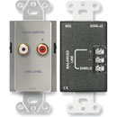 RDL DS-J2 AUDIO INTERFACE Input, dual RCA in, line level, stainless steel