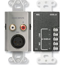 RDL DS-J3 AUDIO INTERFACE Input, 3-pin XLR/dual RCA in, stainless steel