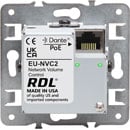 RDL EU-NVC2 NETWORK REMOTE Level control, rotary encoder, LCD display, Dante/AES67, UK/EU fitting