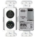 RDL D-RN12 DANTE AUDIO INTERFACE Bi-directional, 1x2, XLR in, XLR out, mic/line, white