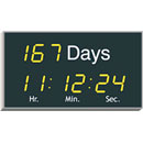 WHARTON 4580N.057.Y.S.UK CLOCK with event timer, 57mm yellow characters, surface mount, mains powere