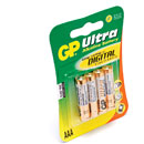 GP 24AU BATTERY, AAA size, alkaline, Ultra series (pack of 4)