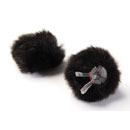 DPA AIR1 WINDSCREEN Fur, small, black (pack of 2)