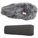 RYCOTE 055204 MICROPHONE WINDSHIELD Foam, with Windjammer, 24-25mm hole, 100mm rlong, for shotgun mic
