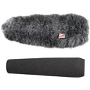 RYCOTE 055209 MICROPHONE WINDSHIELD Foam, with Windjammer, 24-25mm hole, 180mm rlong, for shotgun mic