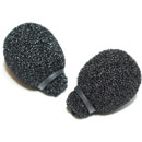 RYCOTE 105504 MINIATURE LAVALIER FOAMS For mini lavalier mic, black, pack of 2