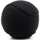 BUBBLEBEE SPACER BALL S WINDSHIELD With Long-Haired Fur Cover, 65mm diameter, 19-20mm mount, black