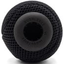 BUBBLEBEE SPACER BALL S WINDSHIELD With Long-Haired Fur Cover, 65mm diameter, 19-20mm mount, black