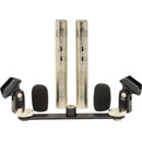 SONTRONICS STC1-SET MICROPHONE SET With matched stereo pair of STC-1, mounting bar, ABS case, silver