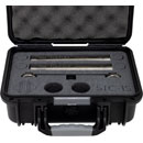 SONTRONICS STC1-SET MICROPHONE SET With matched stereo pair of STC-1, mounting bar, ABS case, silver