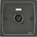 CLOUD XLR-M1B XLR CONNECTOR PLATE Male, 3-pin, 1 gang, black