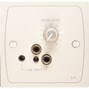 CLOUD L-1W INPUT PLATE 2x RCA line in, 1x 3.5mm jack, unbalanced, gain control, white
