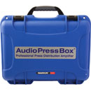 AUDIOPRESSBOX APB-320 C-USB PRESS SPLITTER Portable, USB-C, active, 3x20, battery/mains, blue