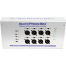 AUDIOPRESSBOX APB-112 OW-D-USB PRESS SPLITTER Active, wallmount, Dante in, 12x mic/line out, USB-C