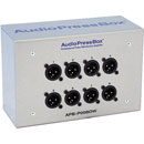 AUDIOPRESSBOX APB-P008 OW-EX SPLITTER EXPANDER On-wall, 1x line in, 8x mic out, silver