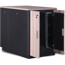 LANDE ES4207142/B-L ACOUSTIC RACK CABINET 42U, 750 wide, 1130 deep, black with maple panels