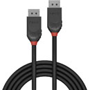 LINDY 36491 BLACK LINE DisplayPort 1.2 cable, 1m