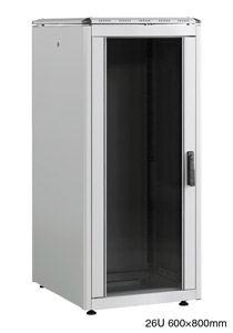 LANDE ES3626826/G-L RACK CABINET 26U, 600w, 800d, grey, assembled