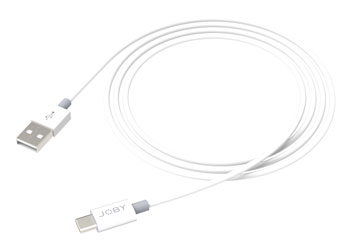 JOBY CHARGE AND SYNC CABLE USB-A to USB-C, PVC jacket, 3A, 1.2m, white