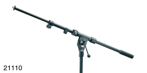 K&M 211/1 MICROPHONE BOOM ARM Two-section, T-bar lock, 470-770mm, black