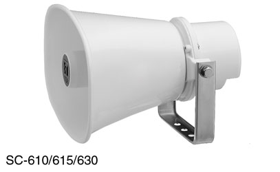 TOA SC-610 LOUDSPEAKER Horn, oval, 10W, 8ohms, IP65, white