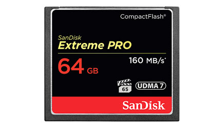 SANDISK SDCFXPS-064G-X46 EXTREME PRO 64GB COMPACT FLASH MEMORY CARD, 160MB/s