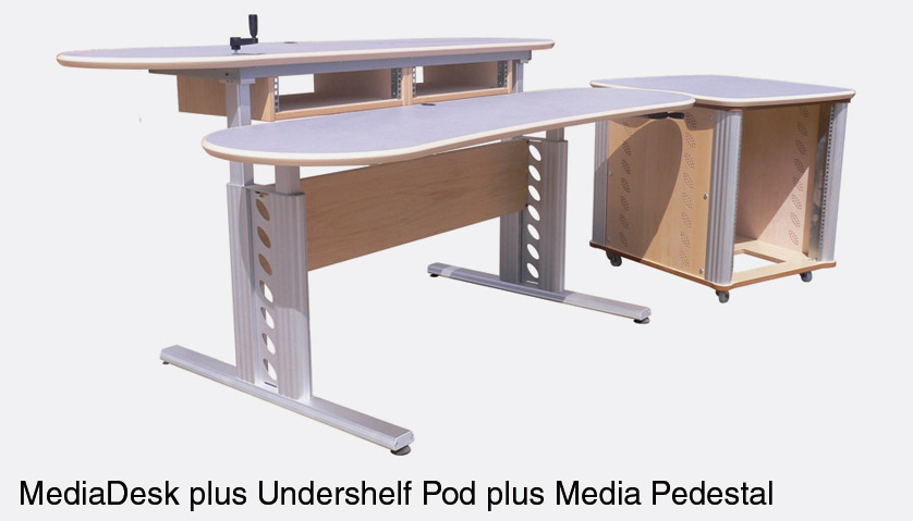 Custom Consoles Media Desk Pedestal 13u