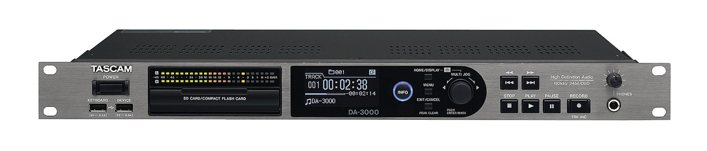 Tascam Da 3000 Solid State Recorder Records Wav Bwf To Sd Sdhc Sdxc Cf Usb Media