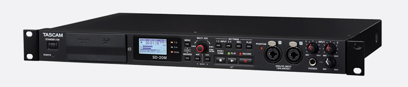 TASCAM SD-20M SOLID STATE AUDIO RECORDER Dual WAV/BWF/MP3