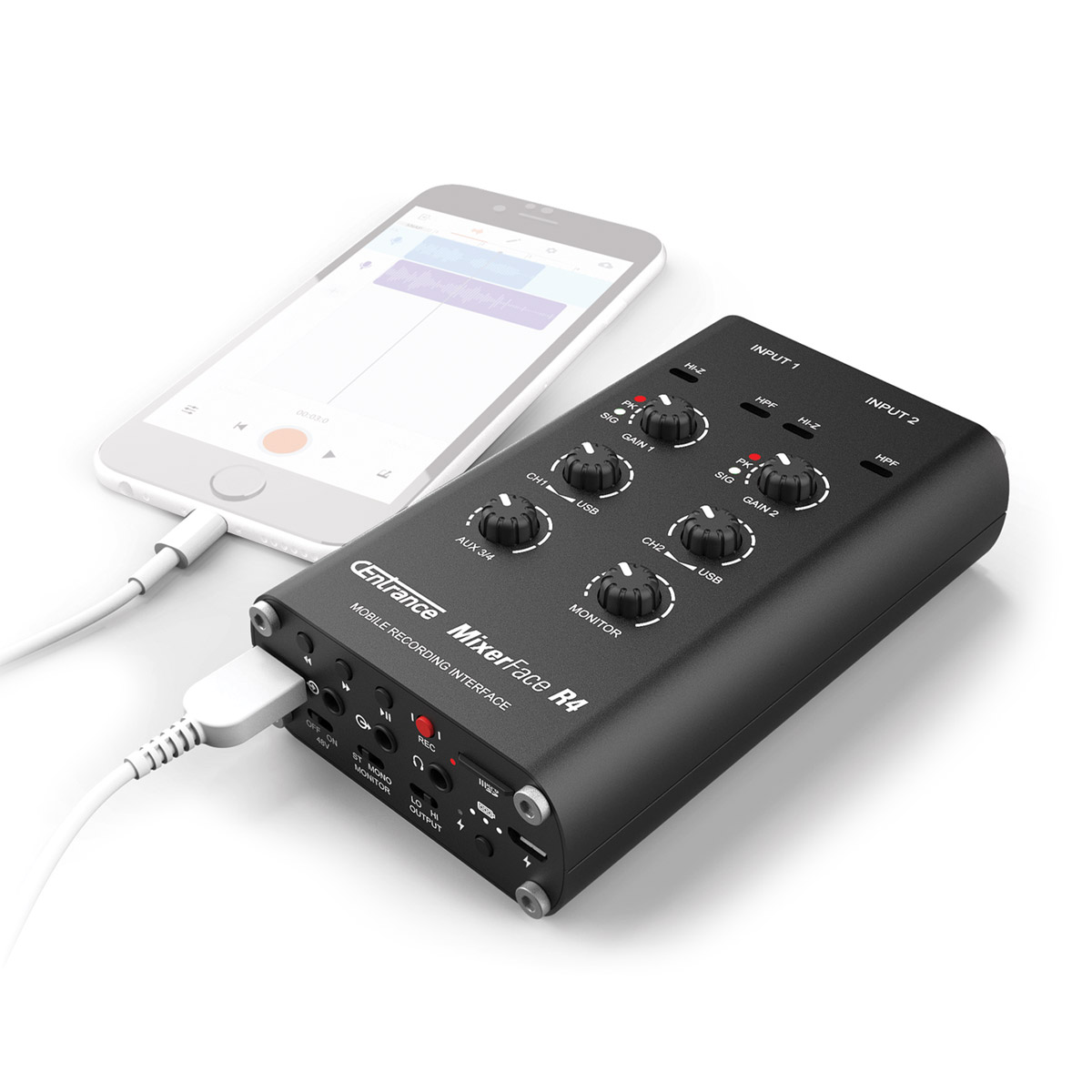 CENTRANCE MIXERFACE R4B USB MIXER INTERFACE Internal recorder, 2x mic