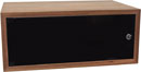 CANFORD ES4154004/W DESKTOP SURFACE Pod 4U, acrylic door, 400mm deep, Walnut
