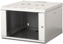 LANDE PROLINE PR07U6060-LG WALL RACK CABINET 7U, 600d, with glass door, grey