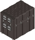 AMAZON AC9060-5327/AC CASE Internal dimensions 840x540x760mm, 8 handles, black