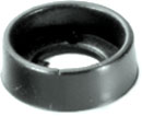 RACKMOUNT WASHERS Cup, flanged, black plastic (pack of 25)