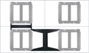 B-TECH BT8312-SP461 SCREEN SPACER For BT8312, 1022 x 576mm, for 46 inch screen