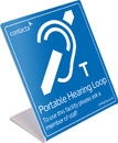 CONTACTA IL-SN10 SIGN Portable hearing loop, blue/white, stand-up